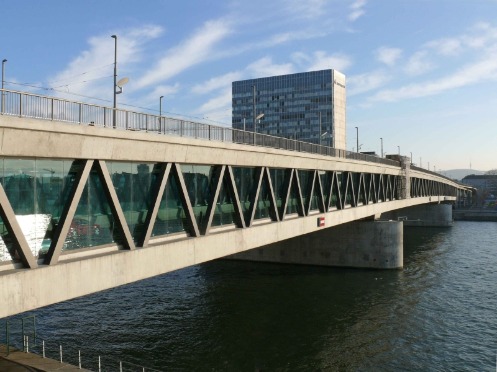 Dreirosenbrücke in Blickrichtung Kleinbasel
